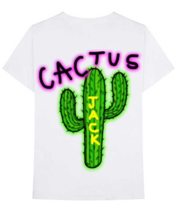 T-shirt Travis Scott Cactus Jack Airbrush Blanc 