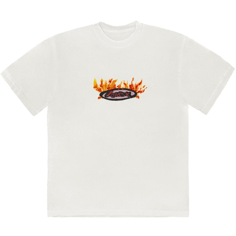 T-shirt Travis Scott Cactus Jack Flame Crème