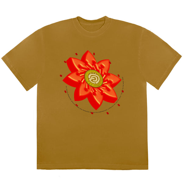 T-shirt Travis Scott Cactus Jack Flower Doré 