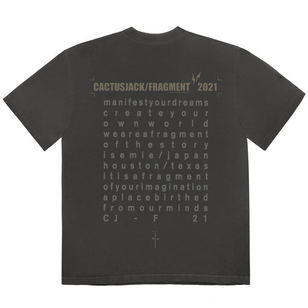 T-shirt Travis Scott Cactus Jack pour Fragment Create noir délavé 