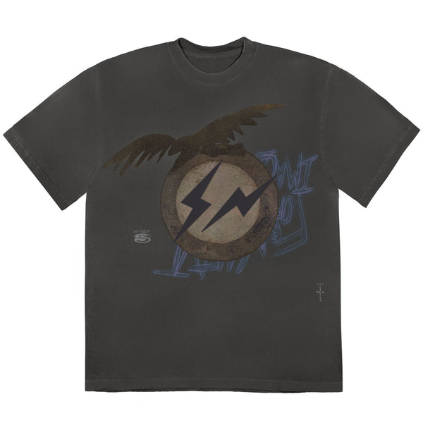 T-shirt Travis Scott Cactus Jack pour Fragment Create noir délavé 