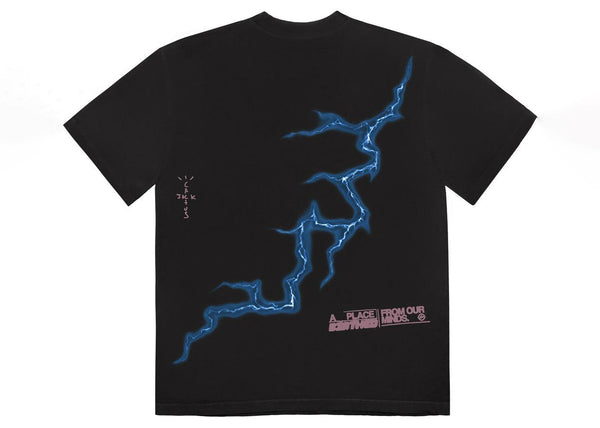 T-shirt Travis Scott Cactus Jack pour Fragment Danger noir délavé 