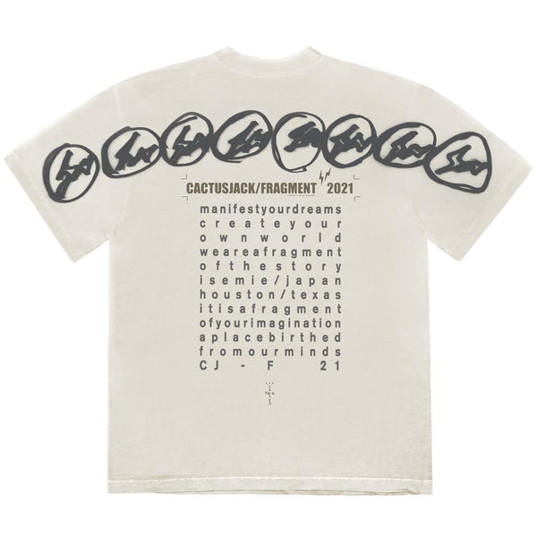 T-shirt Travis Scott Cactus Jack pour Fragment Manifest Blanc