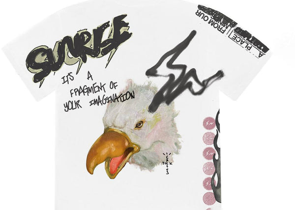 T-shirt Travis Scott Cactus Jack pour Fragment Sunrise Blanc