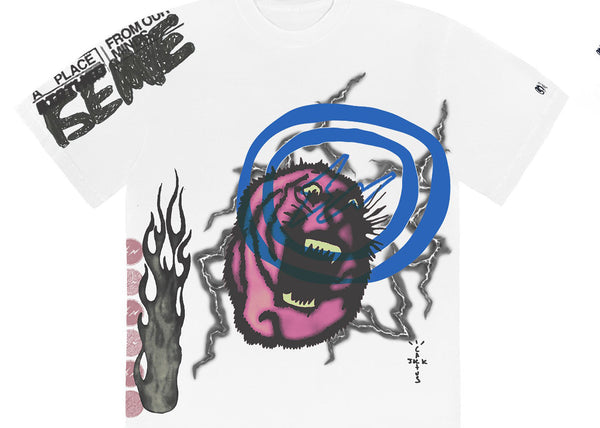 T-shirt Travis Scott Cactus Jack pour Fragment Sunrise Blanc