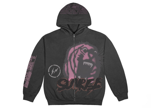 Sweat à capuche zippé Travis Scott Cactus Jack For Fragment Sunrise noir 