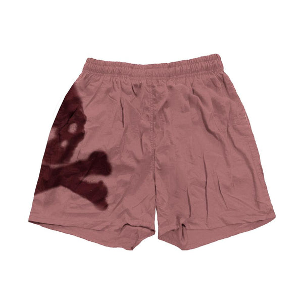 Short Travis Scott Cactus Jack For Mastermind Skull rouge délavé