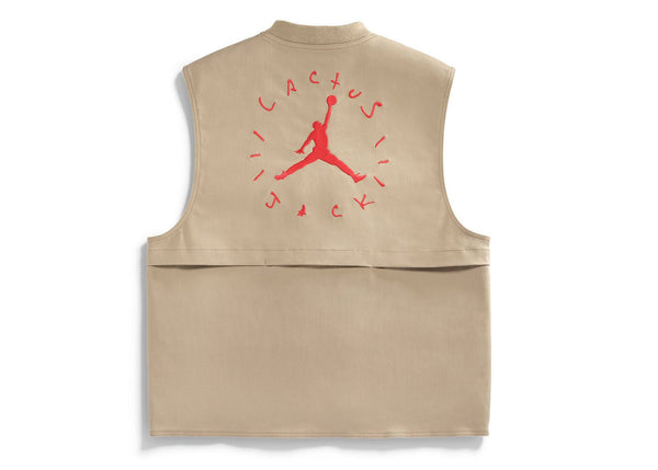 Gilet utilitaire Travis Scott Cactus Jack x Jordan Désert/Kaki/Rouge université