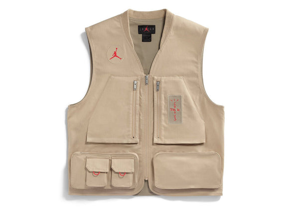 Gilet utilitaire Travis Scott Cactus Jack x Jordan Désert/Kaki/Rouge université