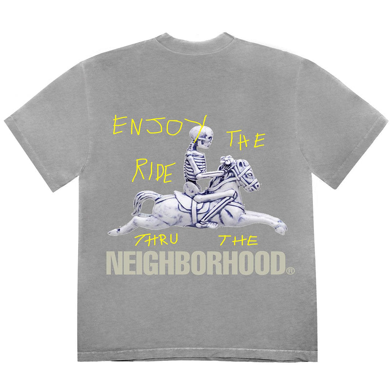 Travis Scott Cactus Jack x Neighborhood Carousel T-Shirt Grau