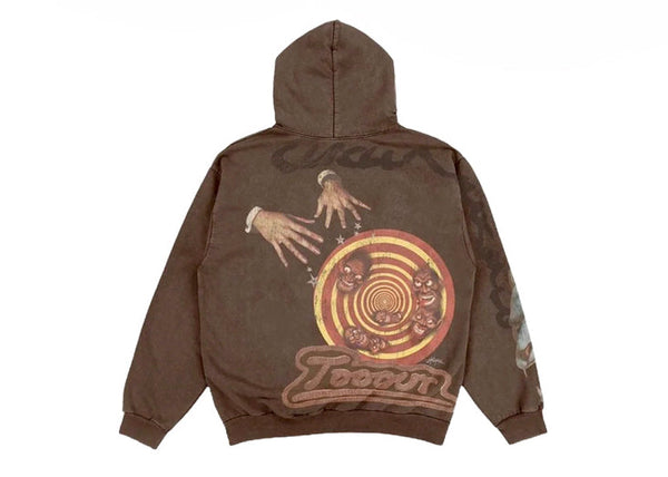 Sweat à capuche zippé Travis Scott Utopia Circus Maximus Tour 2023 Marron 