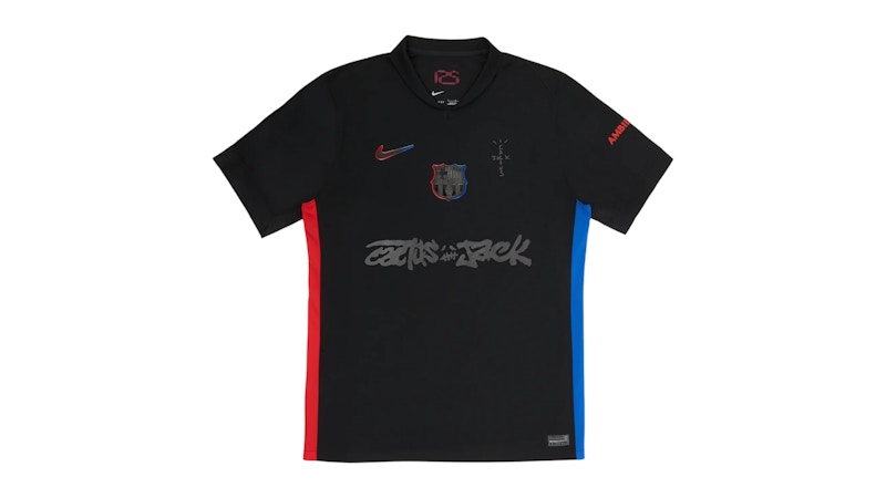 Maillot Travis Scott x FC Barcelone 2024/25 Match Away Cactus Jack Noir