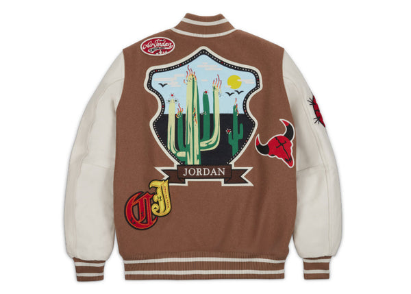 Veste universitaire Travis Scott x Jordan (tailles asiatiques) Marron antique