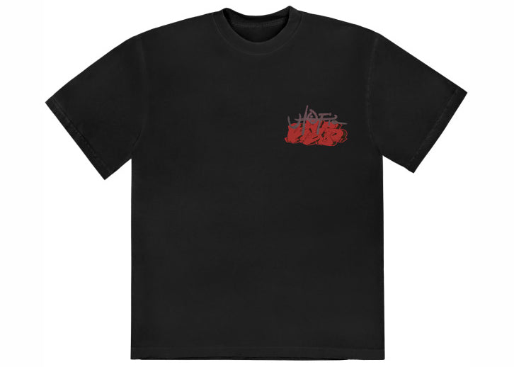 Travis Scott x KAWS Utopia II T-Shirt Schwarz 