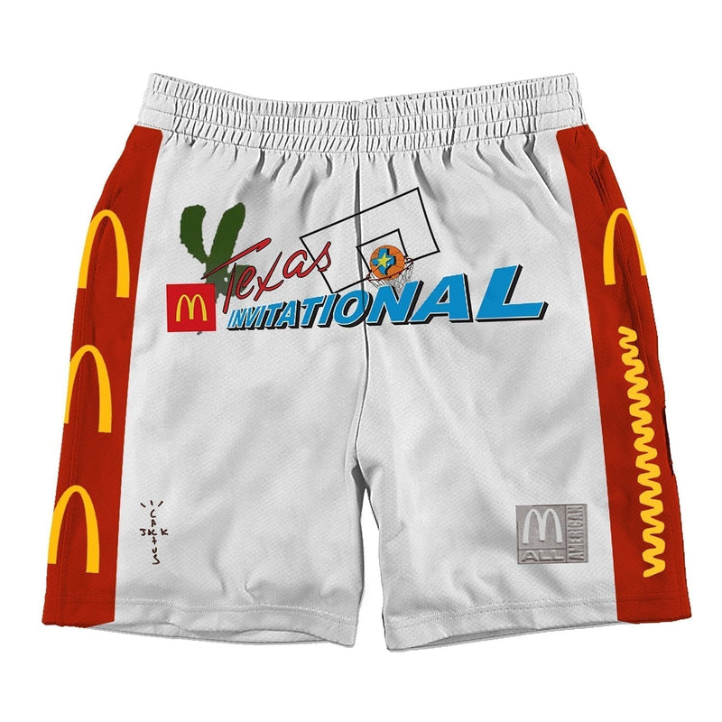Short All American Cactus Jack Travis Scott x McDonald's Blanc 