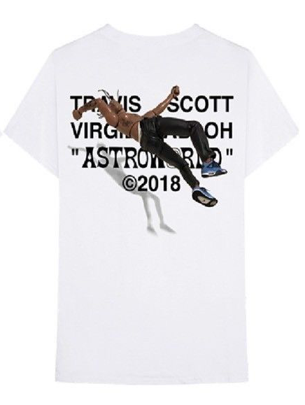 T-shirt Travis Scott x Virgil Abloh par A Thread (version Cactus Jack) Blanc