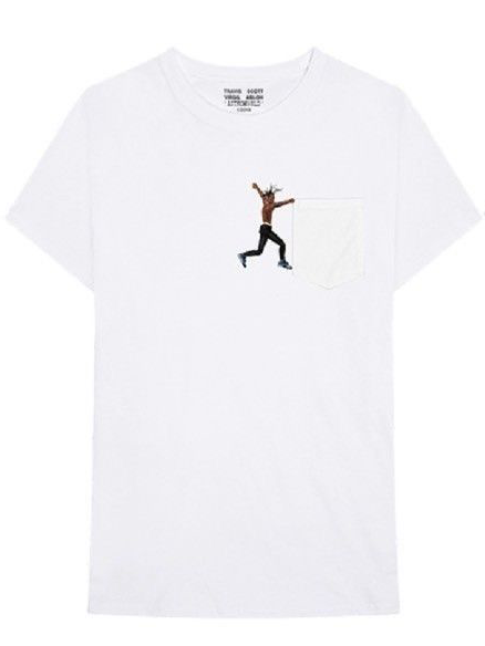 T-shirt Travis Scott x Virgil Abloh par A Thread (version Cactus Jack) Blanc