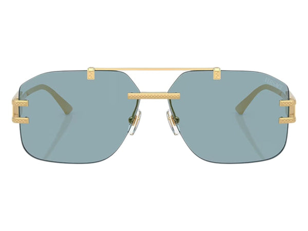 Lunettes de soleil aviateur Versace bleu or