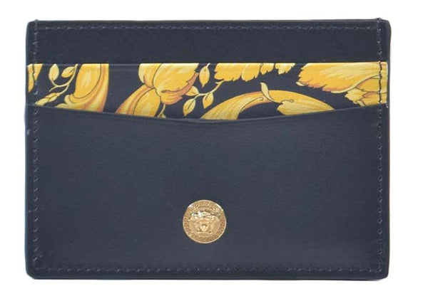 Porte-cartes Versace Barocco Print La Medusa Noir/Or