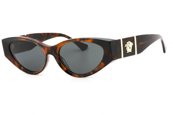 Lunettes de soleil œil de chat Versace Havane/Gris foncé