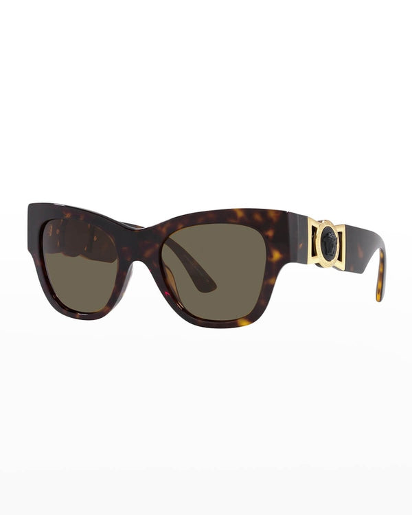 Lunettes de soleil œil de chat Versace Écaille