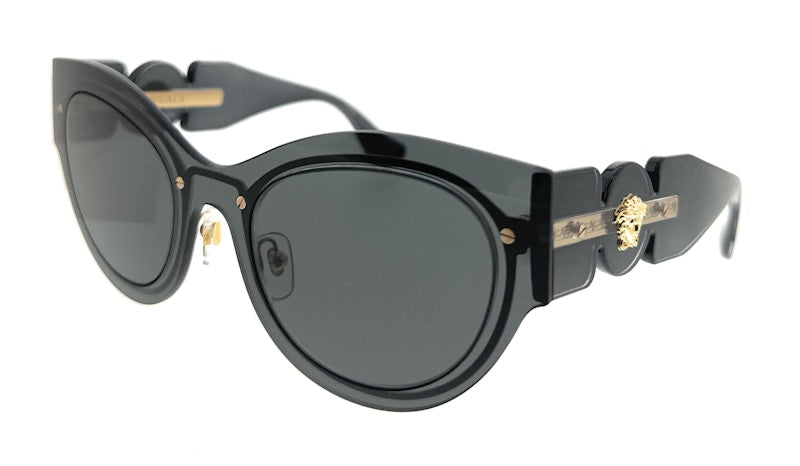 Versace Cat Eye Sonnenbrille Transparent Dunkelgrau