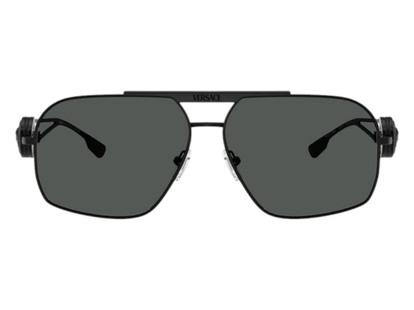 Lunettes de soleil géométriques Versace Gris Noir