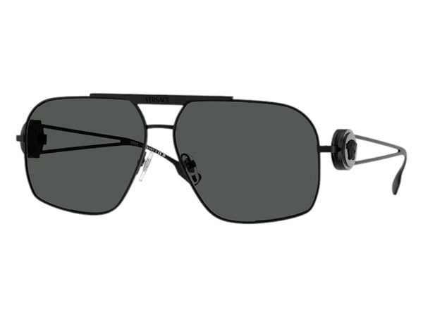 Lunettes de soleil géométriques Versace Gris Noir