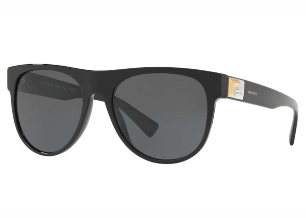Lunettes de soleil Versace Greca Tetris gris foncé/noir