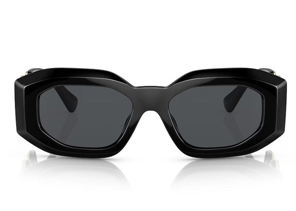 Lunettes de soleil irrégulières Versace noir/gris foncé