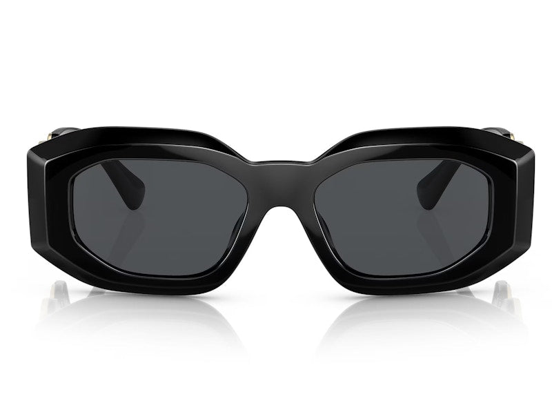 Lunettes de soleil irrégulières Versace noir/gris foncé