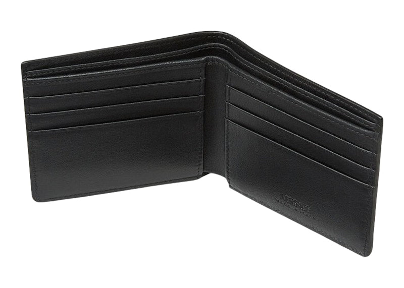 Portefeuille Versace Medusa Biggie (6 emplacements pour cartes, 2 compartiments pour billets) Noir/Or