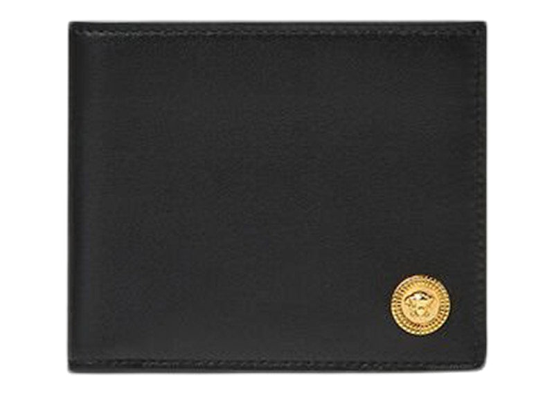 Portefeuille Versace Medusa Biggie (6 emplacements pour cartes, 2 compartiments pour billets) Noir/Or