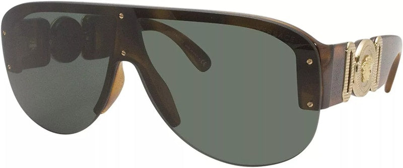 Versace Medusa Biggie Shield Sonnenbrille Schildpatt/Grün