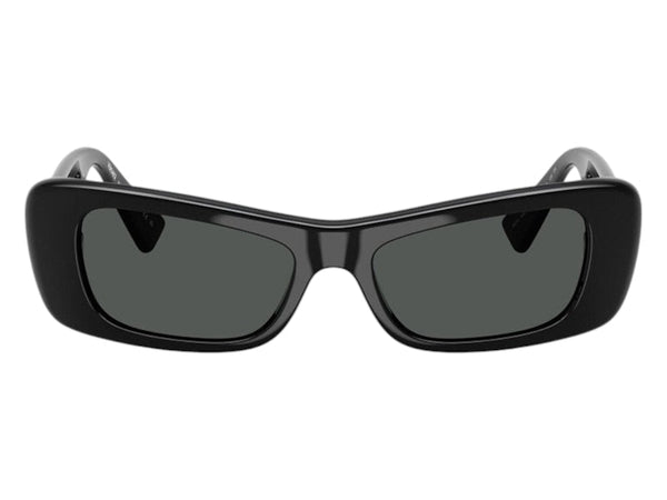 Lunettes de soleil ovales Versace gris noir