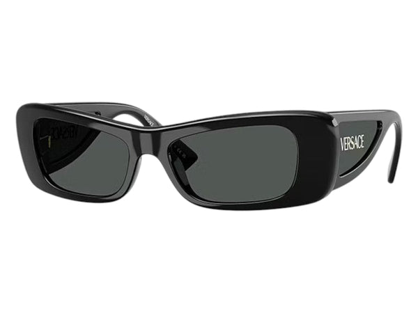 Lunettes de soleil ovales Versace gris noir