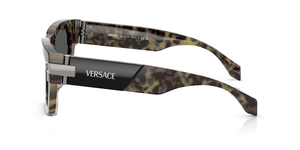 Lunettes de soleil rectangulaires Versace Havane