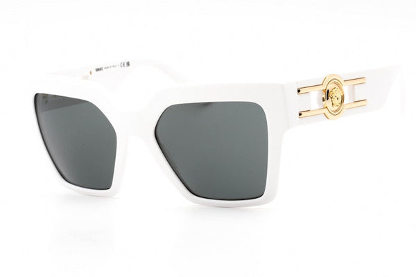 Lunettes de soleil carrées Versace Blanc/Gris foncé