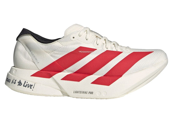 adidas Adizero Adios Pro 4 Blanc cassé Better Scarlet Noir noyau