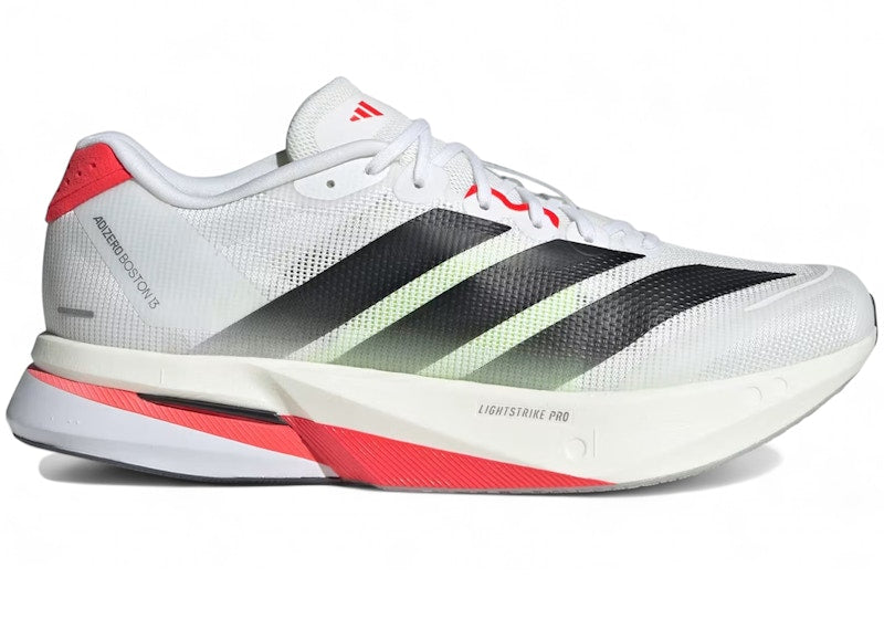 adidas Adizero Boston 13 Blanc Noir Rouge Lucide