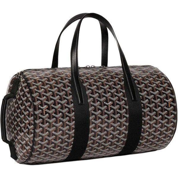 Sac de voyage sport GOYARD en toile et cuir de veau unisexe noir
