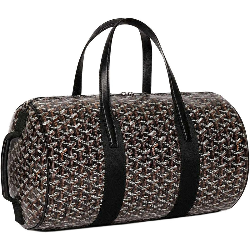 Sac de voyage sport GOYARD en toile et cuir de veau unisexe noir