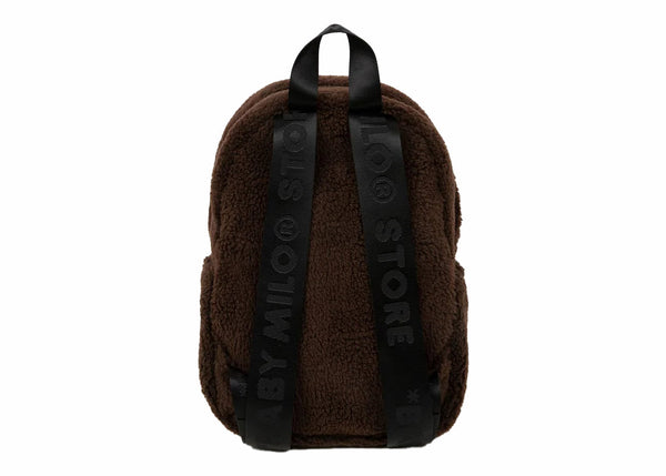 Sac à dos en fourrure BAPE Baby Milo marron 