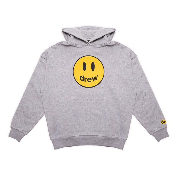 Sweat à capuche mascotte de la maison Drew gris chiné