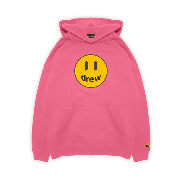 Sweat à capuche rose vif avec mascotte de la maison Drew