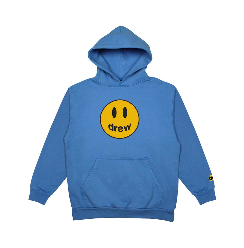 Sweat à capuche mascotte de la maison Drew bleu ciel