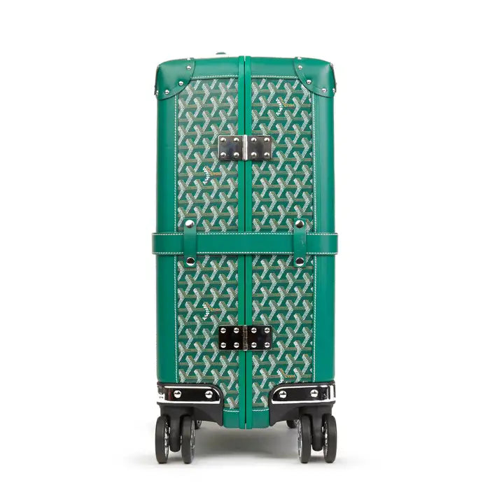 Toile enduite Goyard Chevron Vert Bourget PM