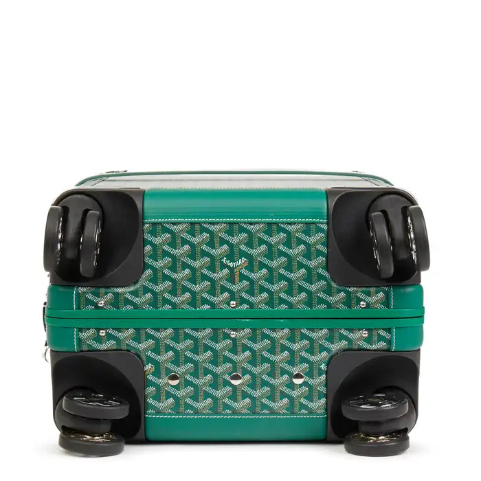 Toile enduite Goyard Chevron Vert Bourget PM