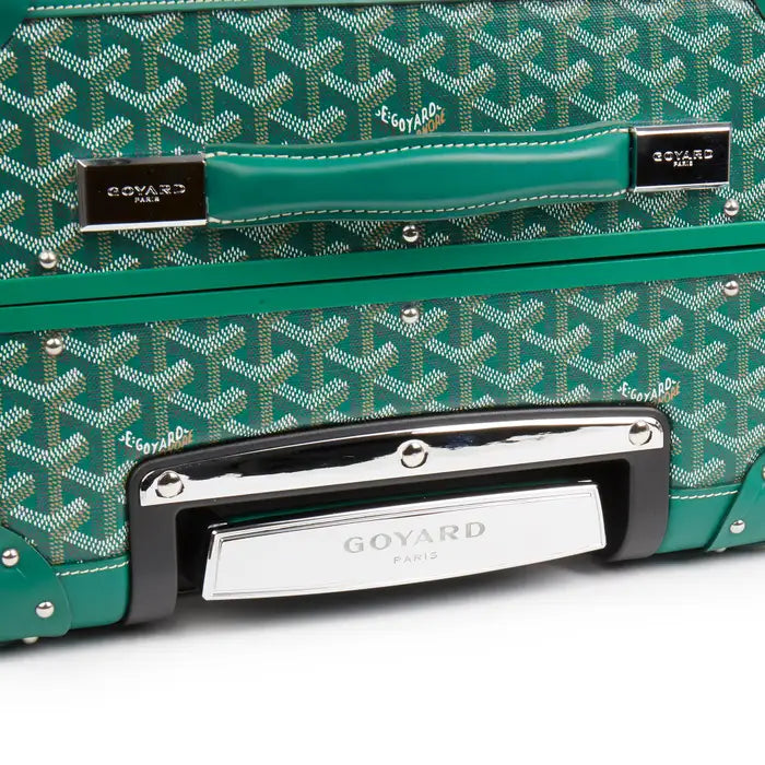 Toile enduite Goyard Chevron Vert Bourget PM