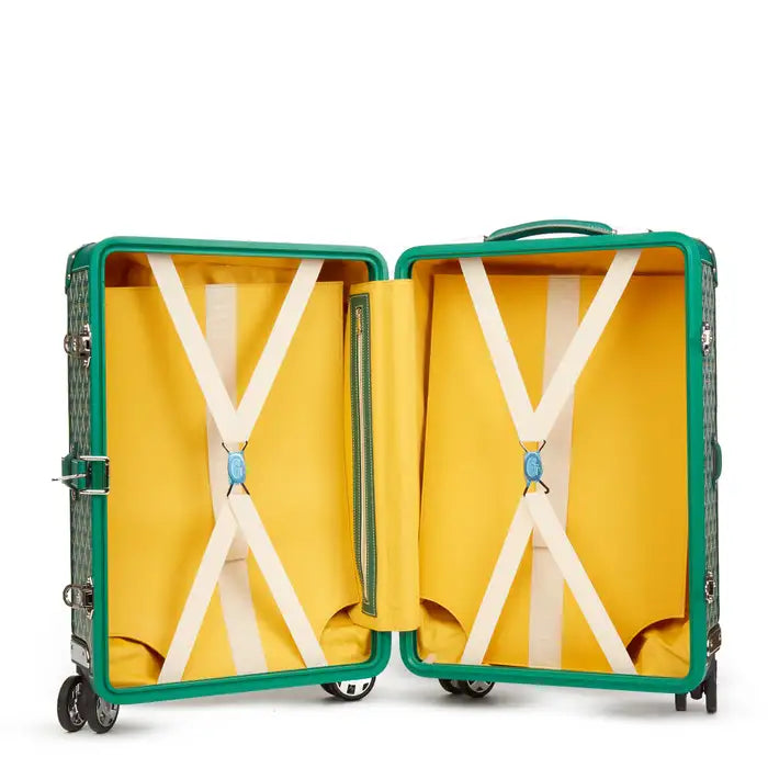 Toile enduite Goyard Chevron Vert Bourget PM